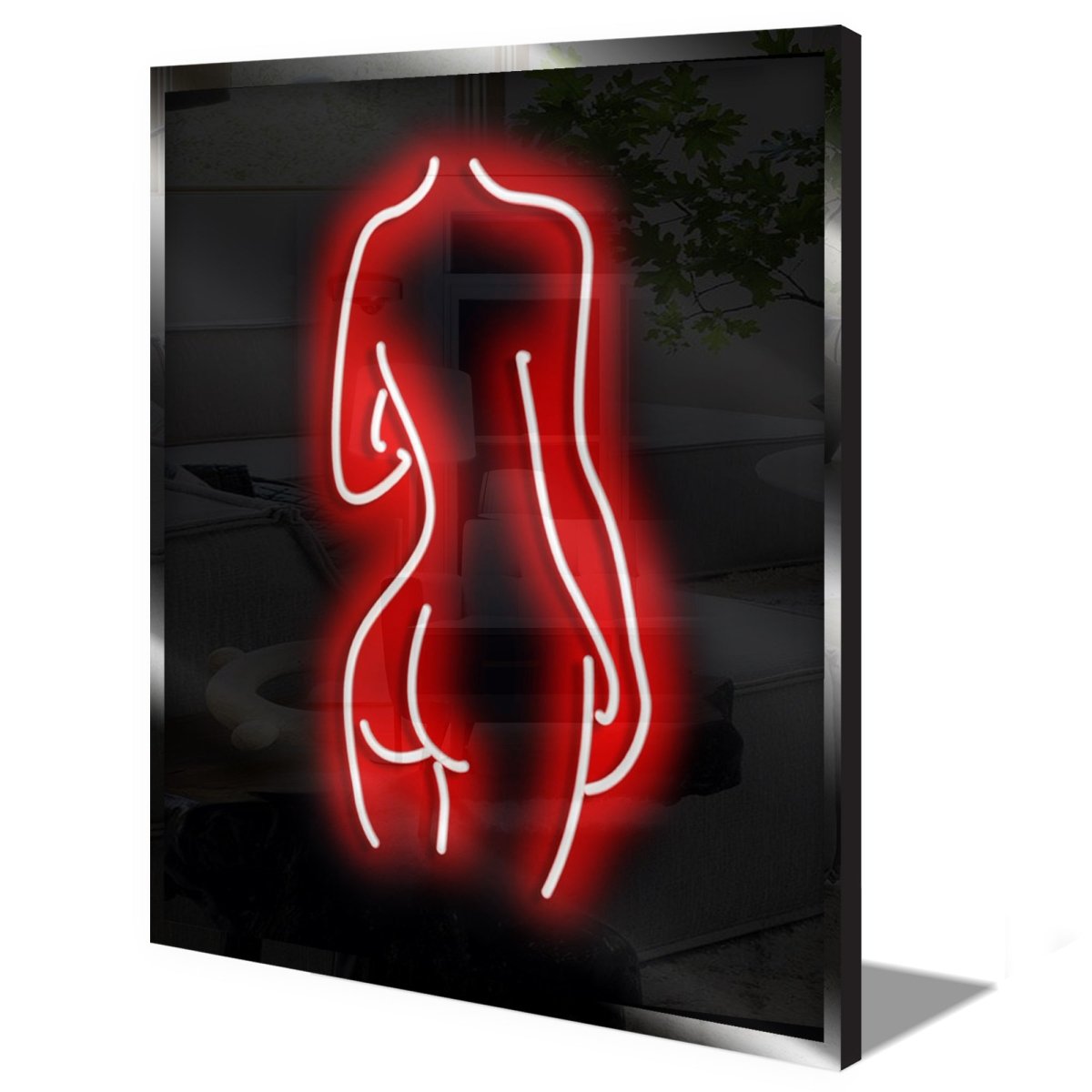 Personalised LED Neon Sign RED SILHOUETTE - madaboutneon