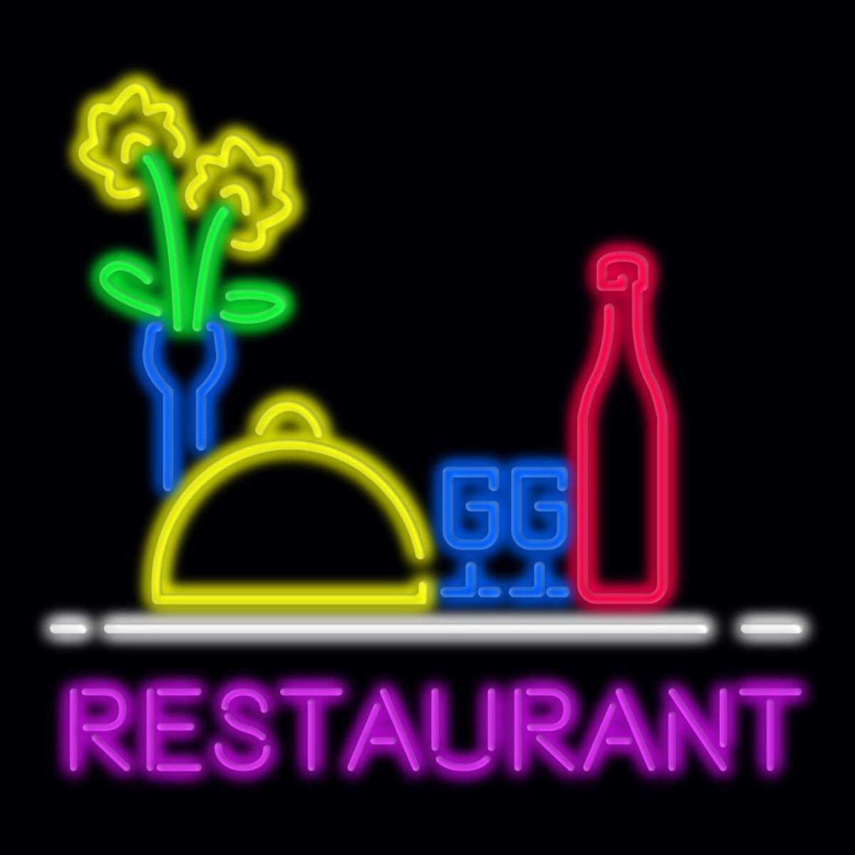 Personalised LED Neon Sign RESTAURANT - madaboutneon