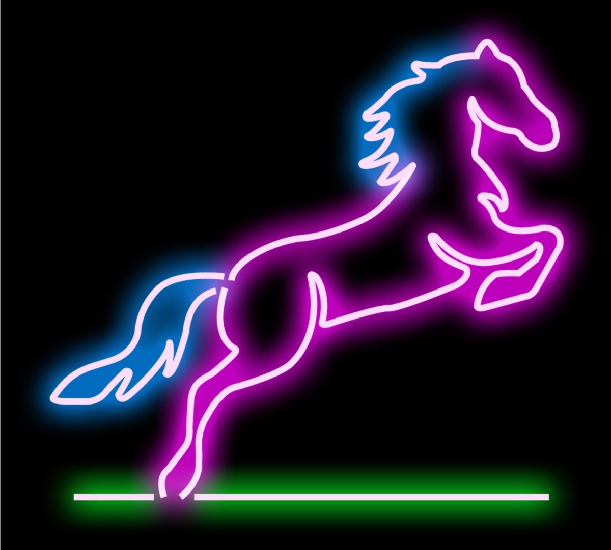 Personalised LED Neon Sign STALLION - madaboutneon