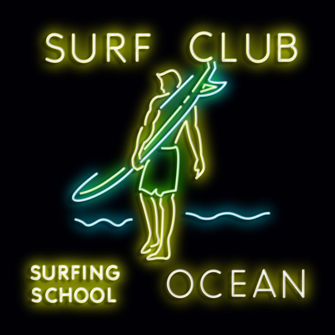 Personalised LED Neon Sign SURF CLUB 2 - madaboutneon