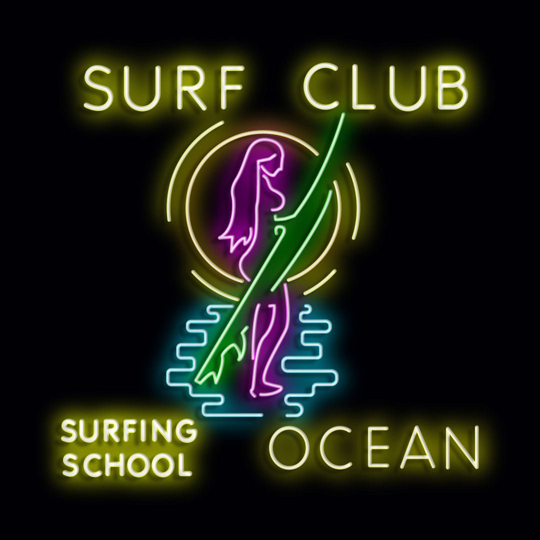 Personalised LED Neon Sign SURF CLUB 5 - madaboutneon