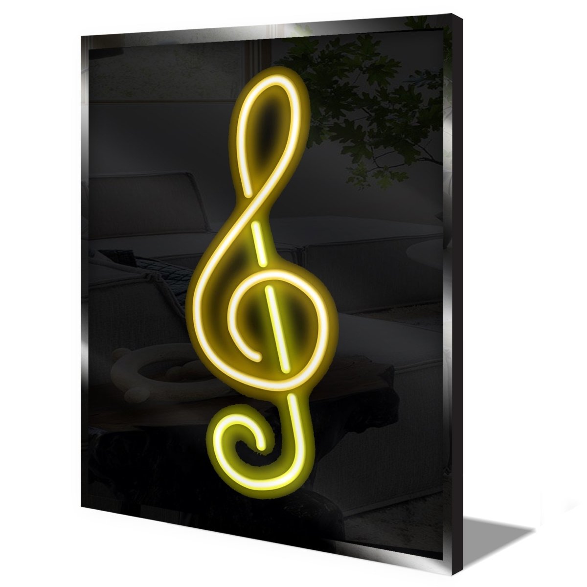 Personalised LED Neon Sign TREBLE CLEF - madaboutneon