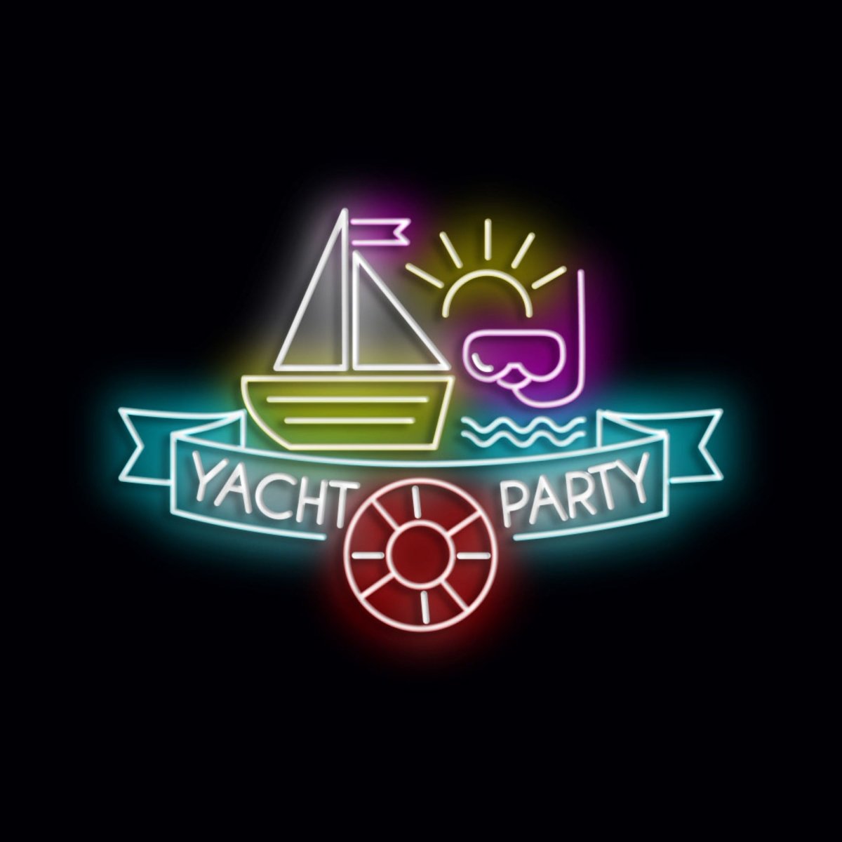 Personalised LED Neon Sign YACHT PARTY - madaboutneon