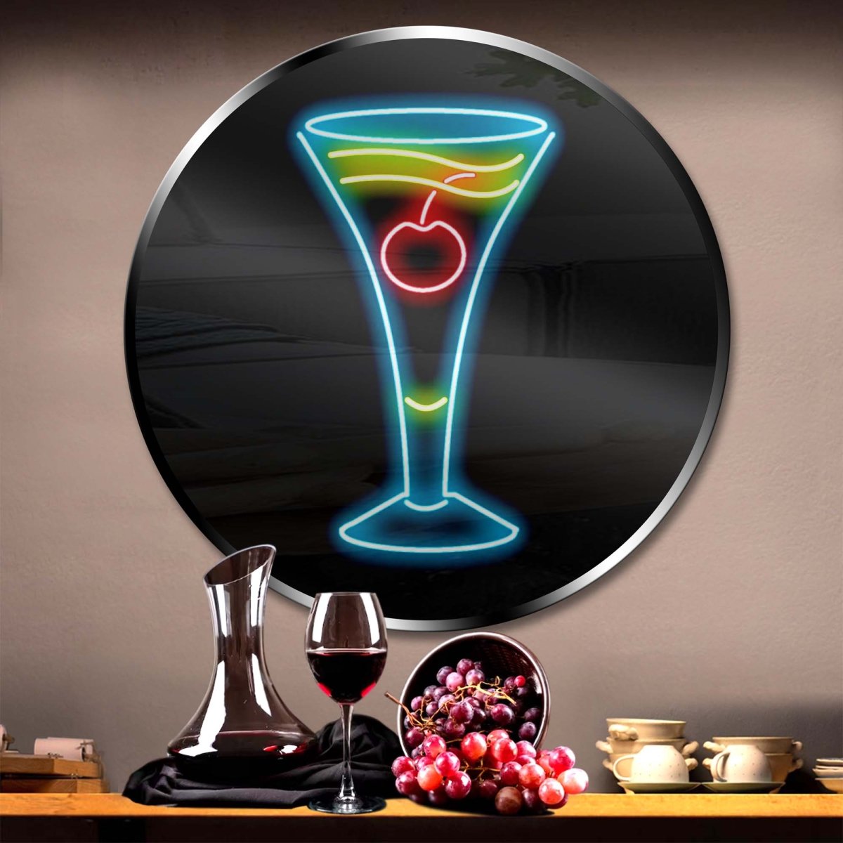 Personalised LED Neon Sign GLASS CHERRY - madaboutneon