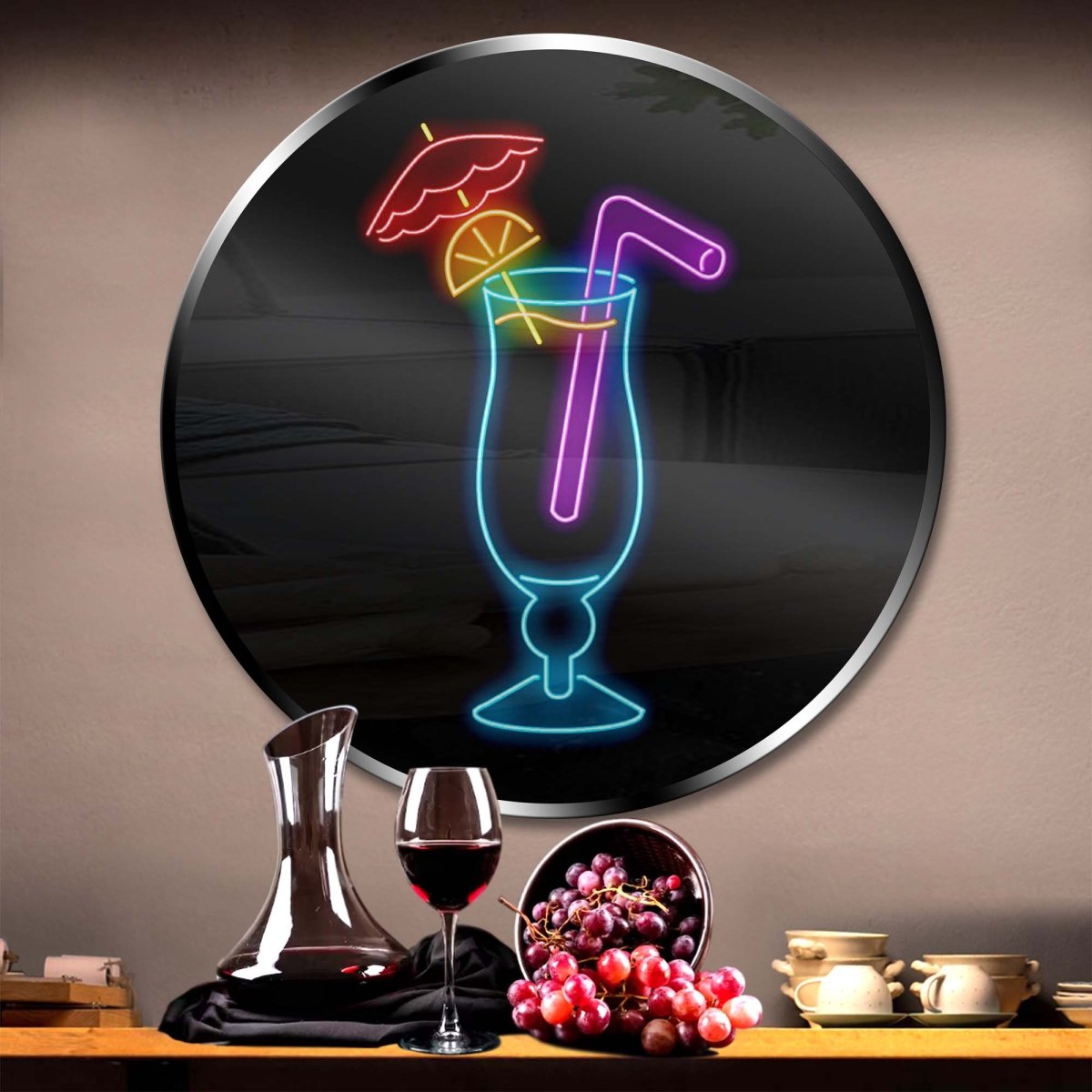 Personalised LED Neon Sign GLASS UMBRELLA 2 - madaboutneon