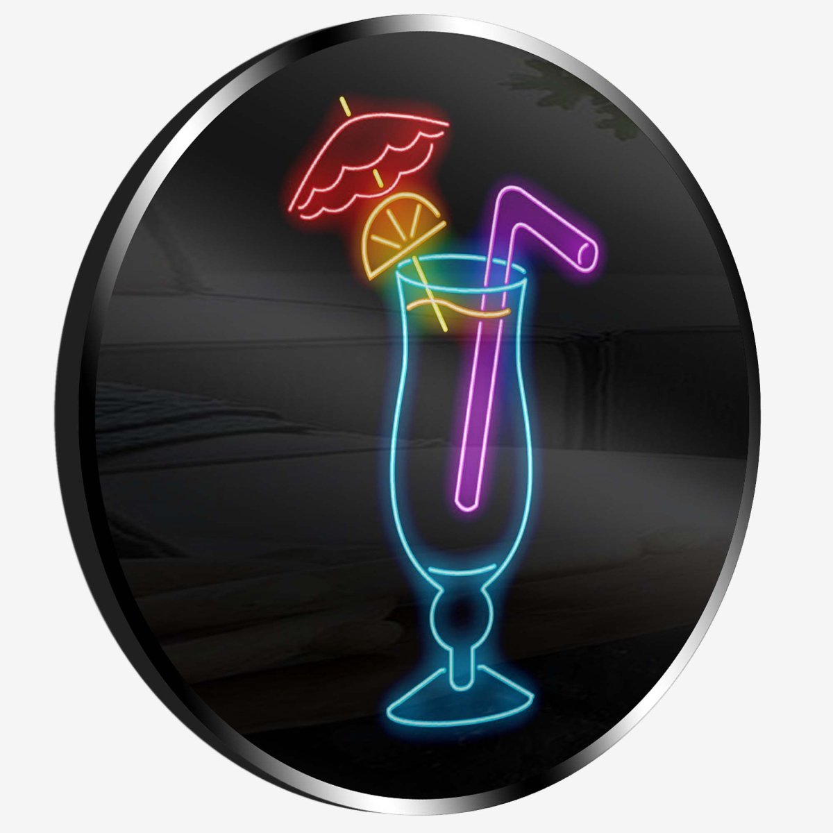 Personalised LED Neon Sign GLASS UMBRELLA 2 - madaboutneon