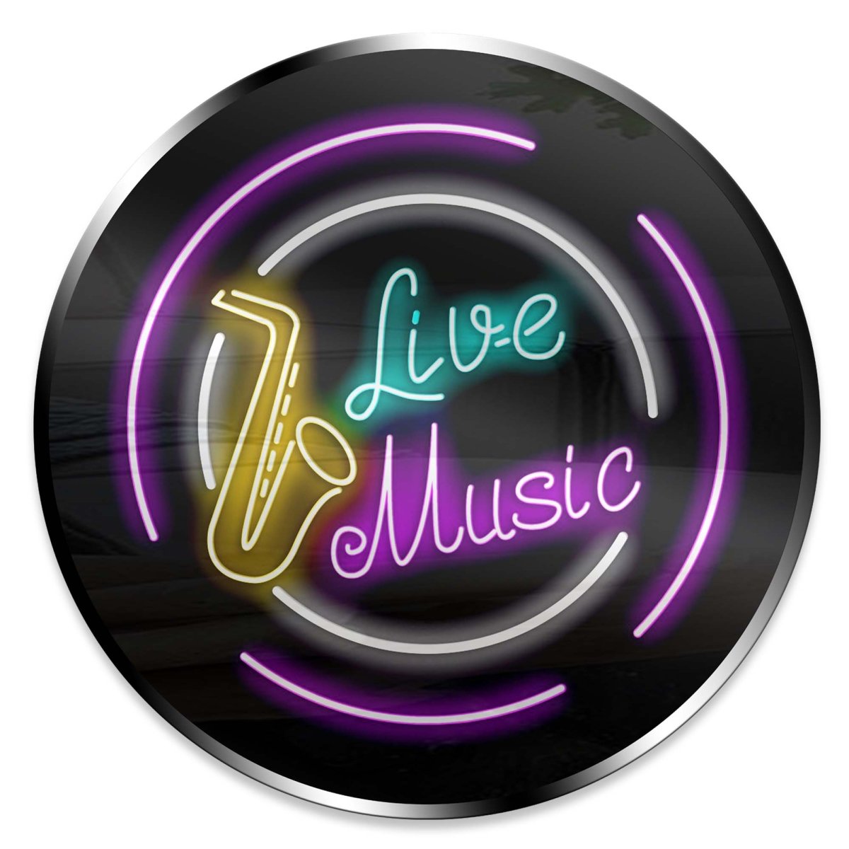 Personalised LED Neon Sign LIVE MUSIC 1 - madaboutneon