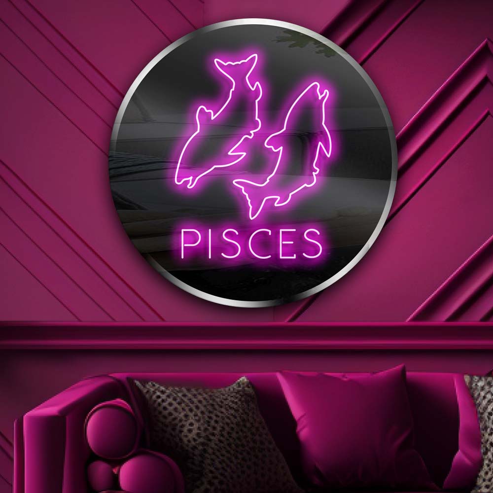 Personalised LED Neon Sign PISCES - madaboutneon