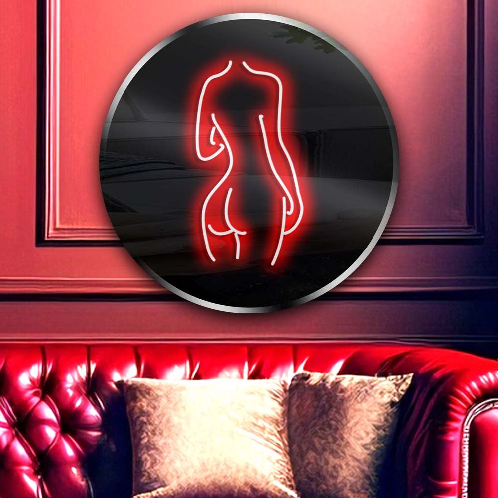 Personalised LED Neon Sign RED SILHOUETTE - madaboutneon