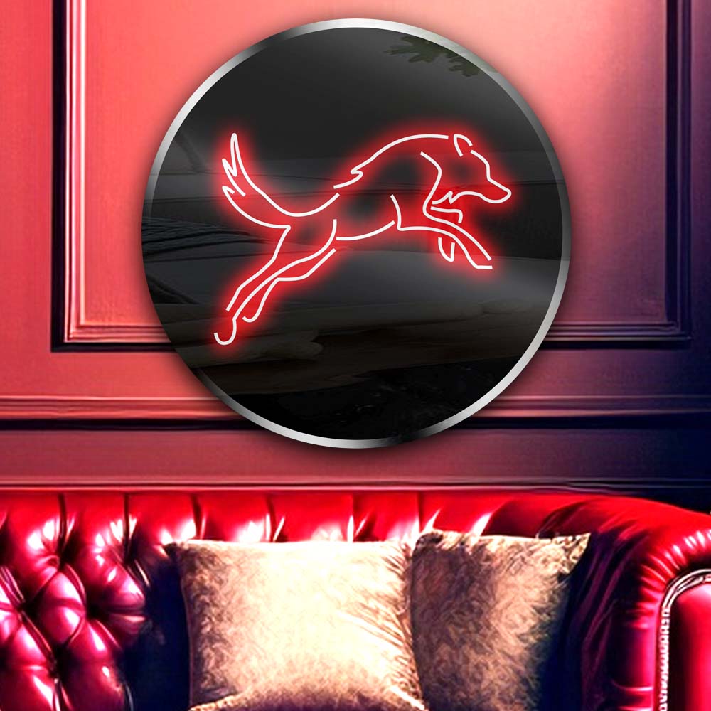 Personalised LED Neon Sign Red Wolf - madaboutneon