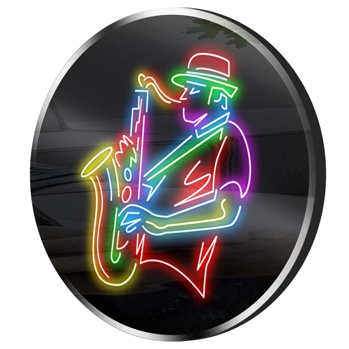 Personalised LED Neon Sign SAXOPHONE PLAYER - madaboutneon