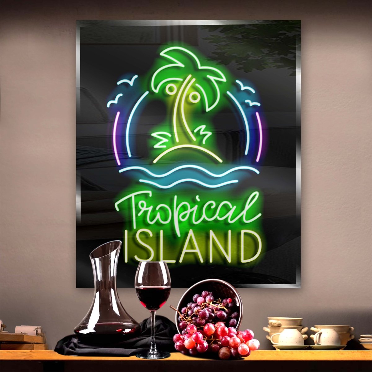 Personalised LED Neon Sign TROPICAL ISLAND - madaboutneon