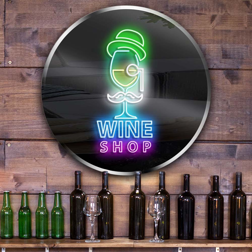 Personalised LED Neon Sign WINE SHOP - madaboutneon