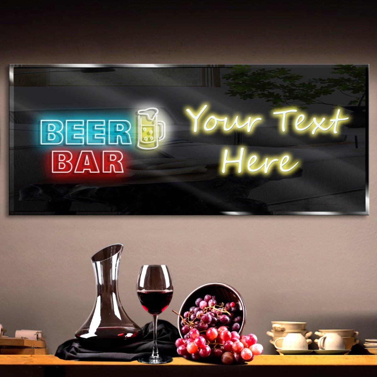 Personalized Beer Bar Neon Sign 600mm X 250mm - madaboutneon