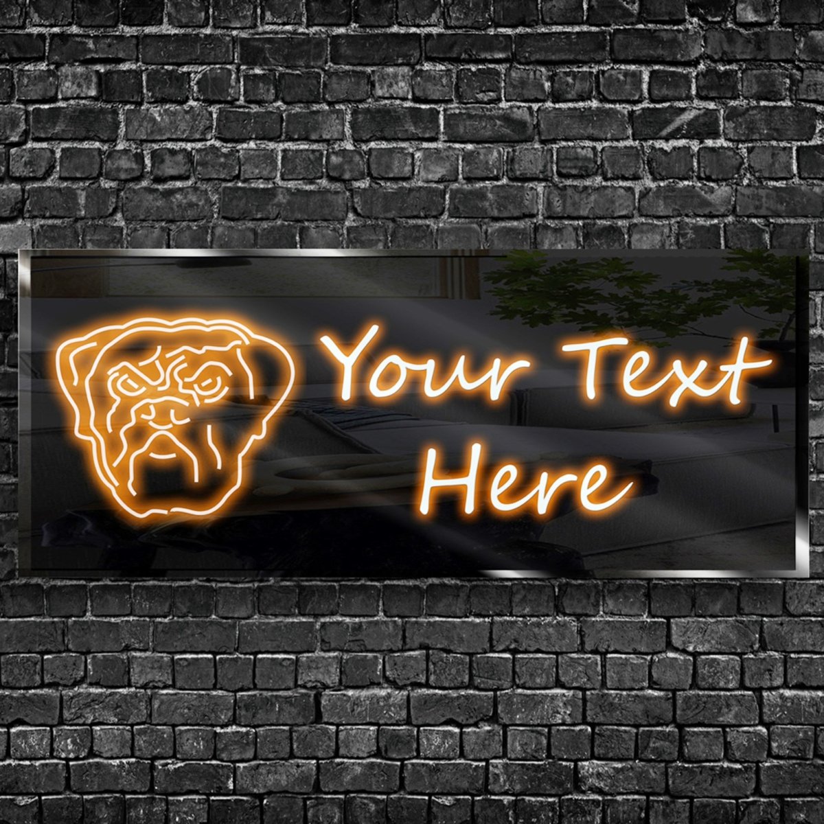 Personalized Bulldog Neon Sign 600mm X 250mm - madaboutneon