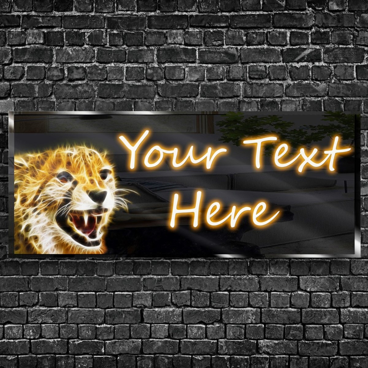Personalized Cheetah Neon Sign 600mm X 250mm - madaboutneon