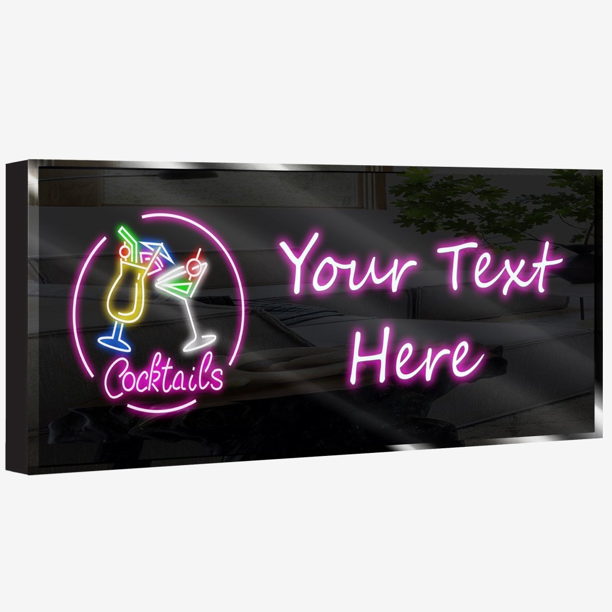 Personalized Cocktails 3 Neon Sign 600mm X 250mm - madaboutneon