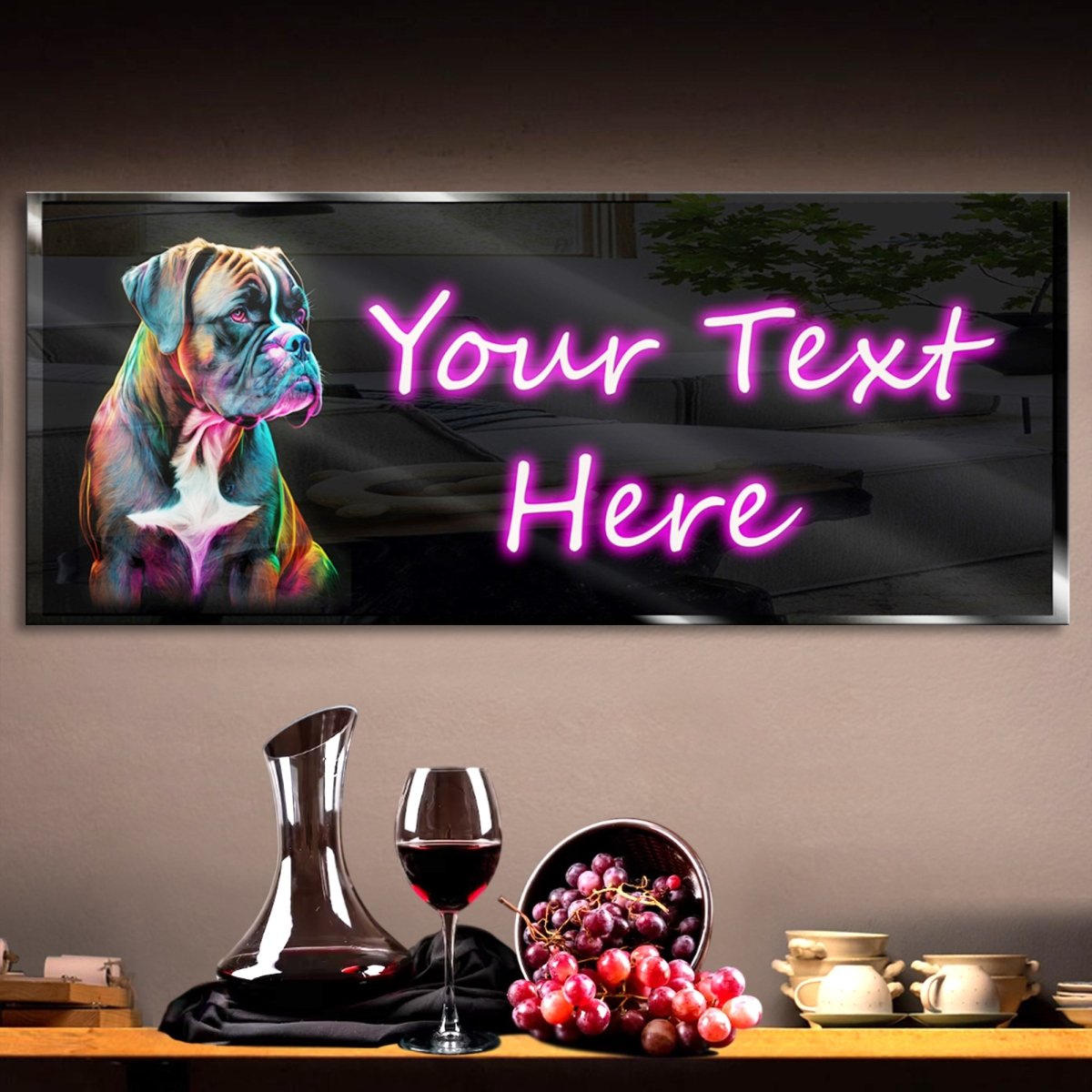 Personalized Colorful Dog Neon Sign 600mm X 250mm - madaboutneon