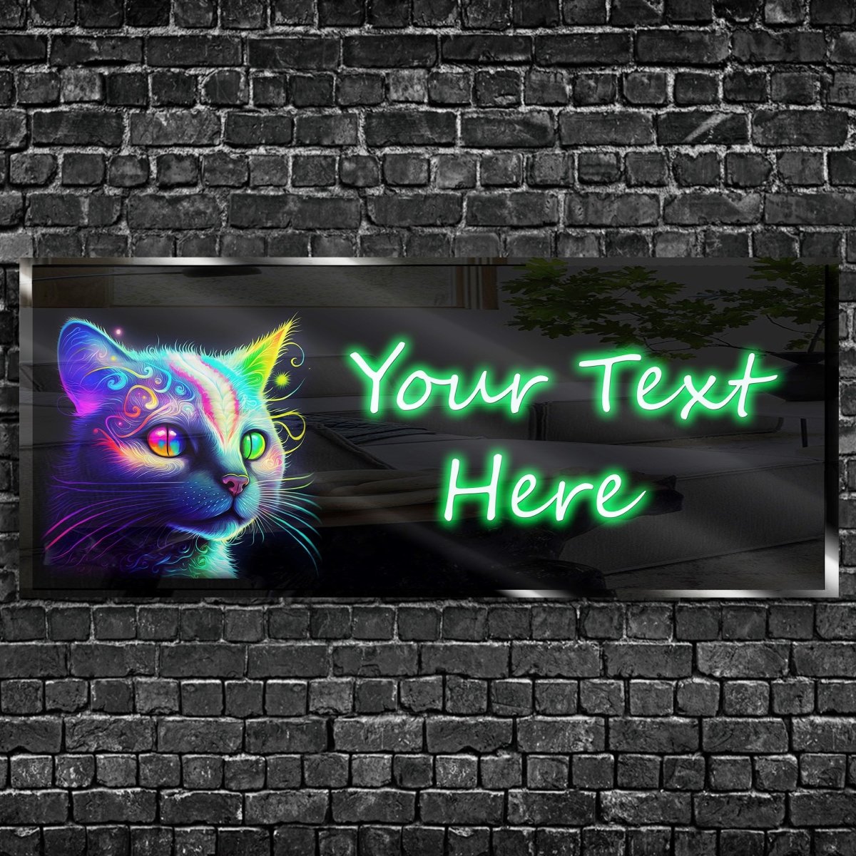 Personalized Colorful Kitty 2 Neon Sign 600mm X 250mm - madaboutneon