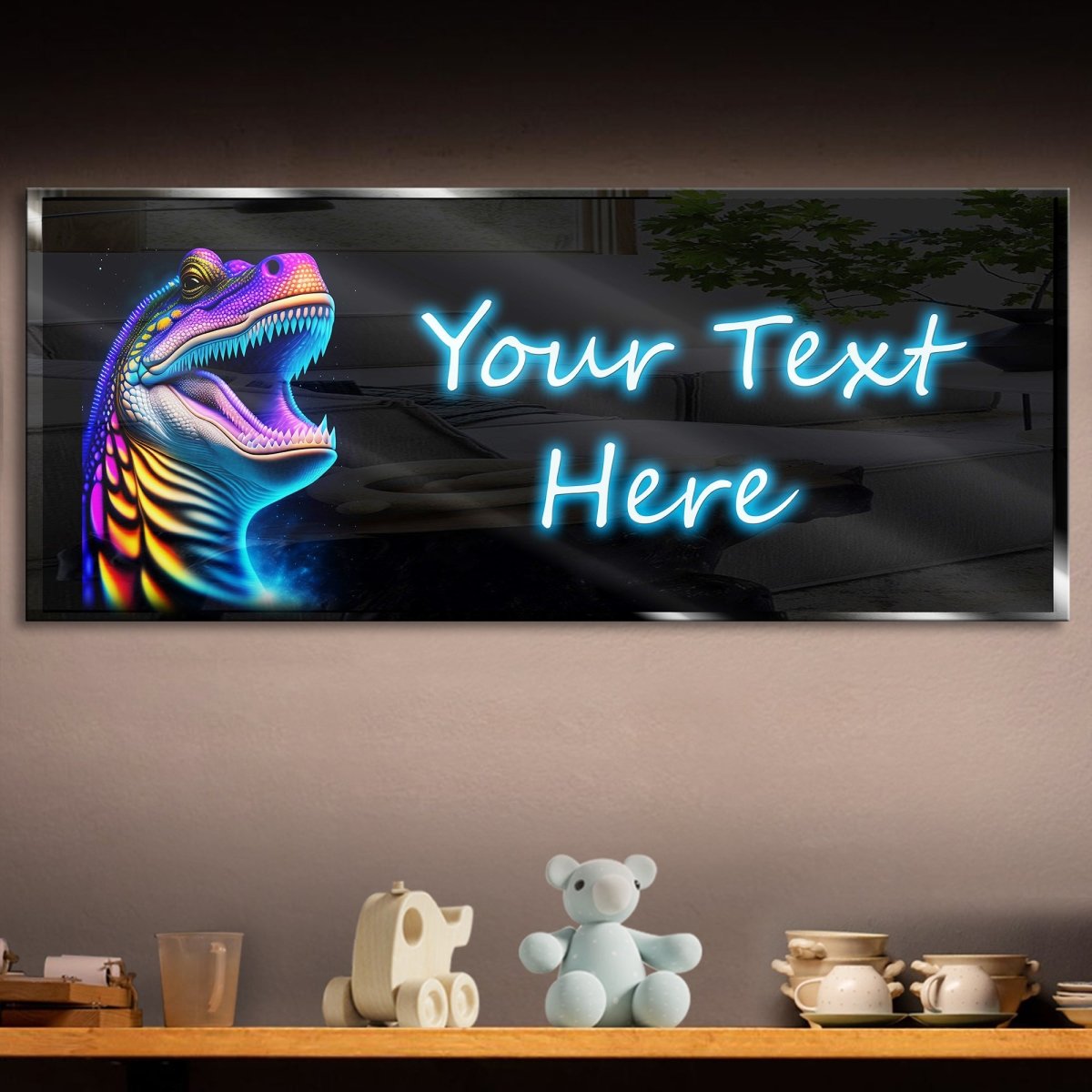 Personalized Dinosaur Neon Sign 600mm X 250mm - madaboutneon