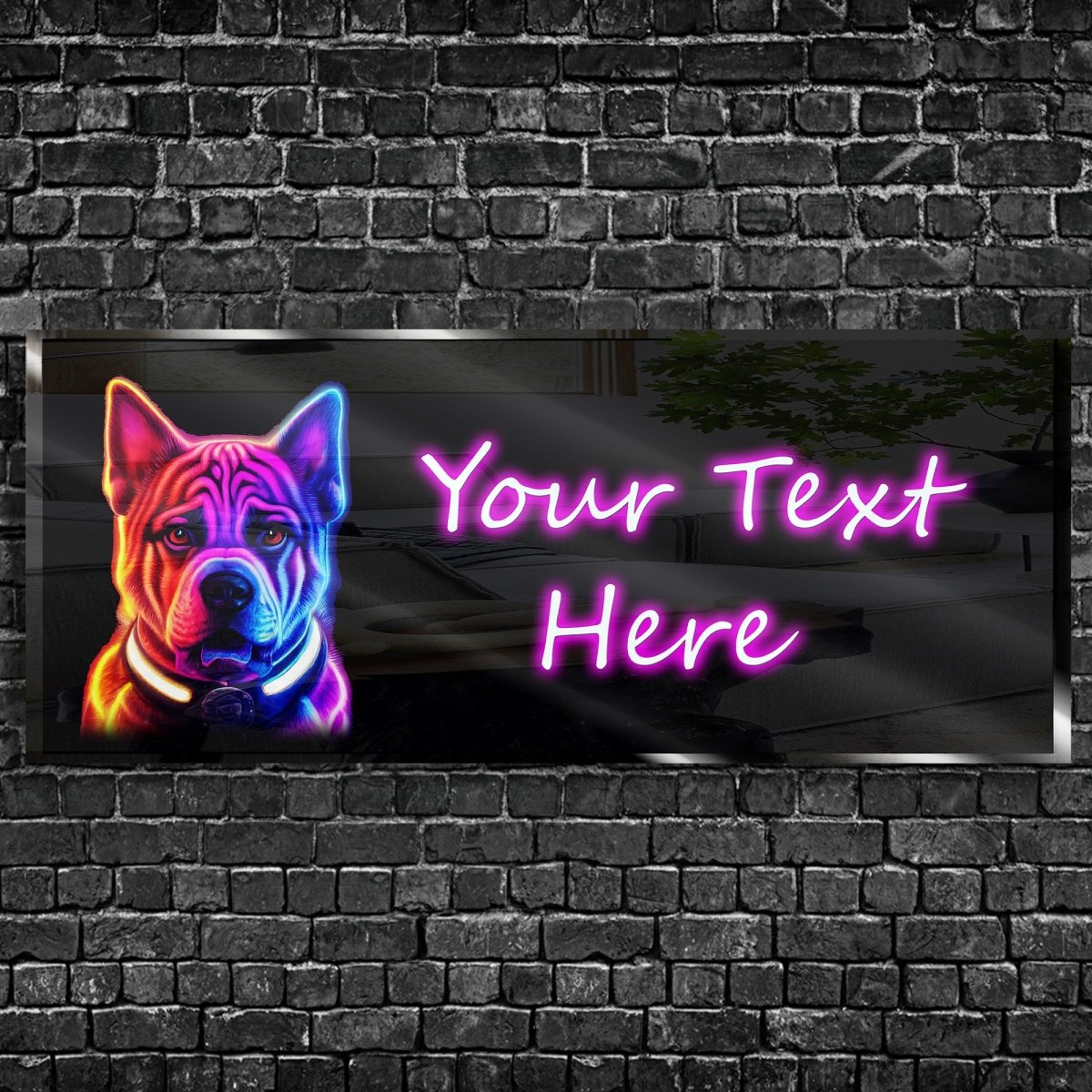 Personalized Doggy 2 Neon Sign 600mm X 250mm - madaboutneon