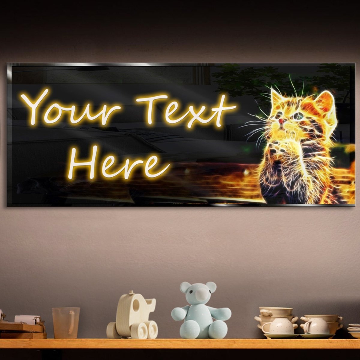 Personalized Kitty Neon Sign 600mm X 250mm - madaboutneon