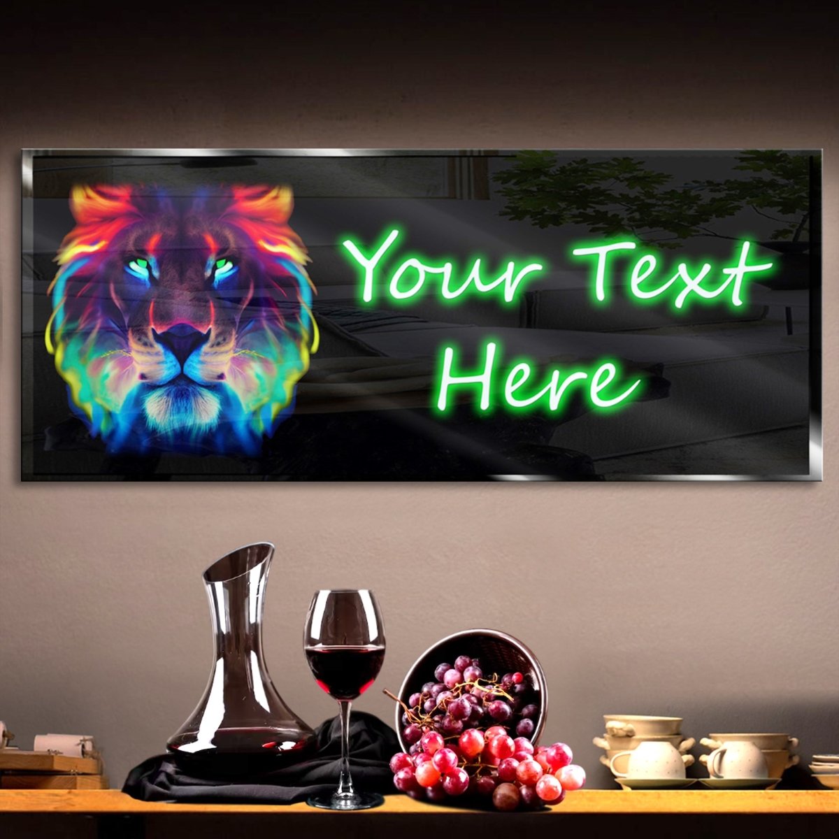 Personalized Lion 5 Neon Sign 600mm X 250mm - madaboutneon