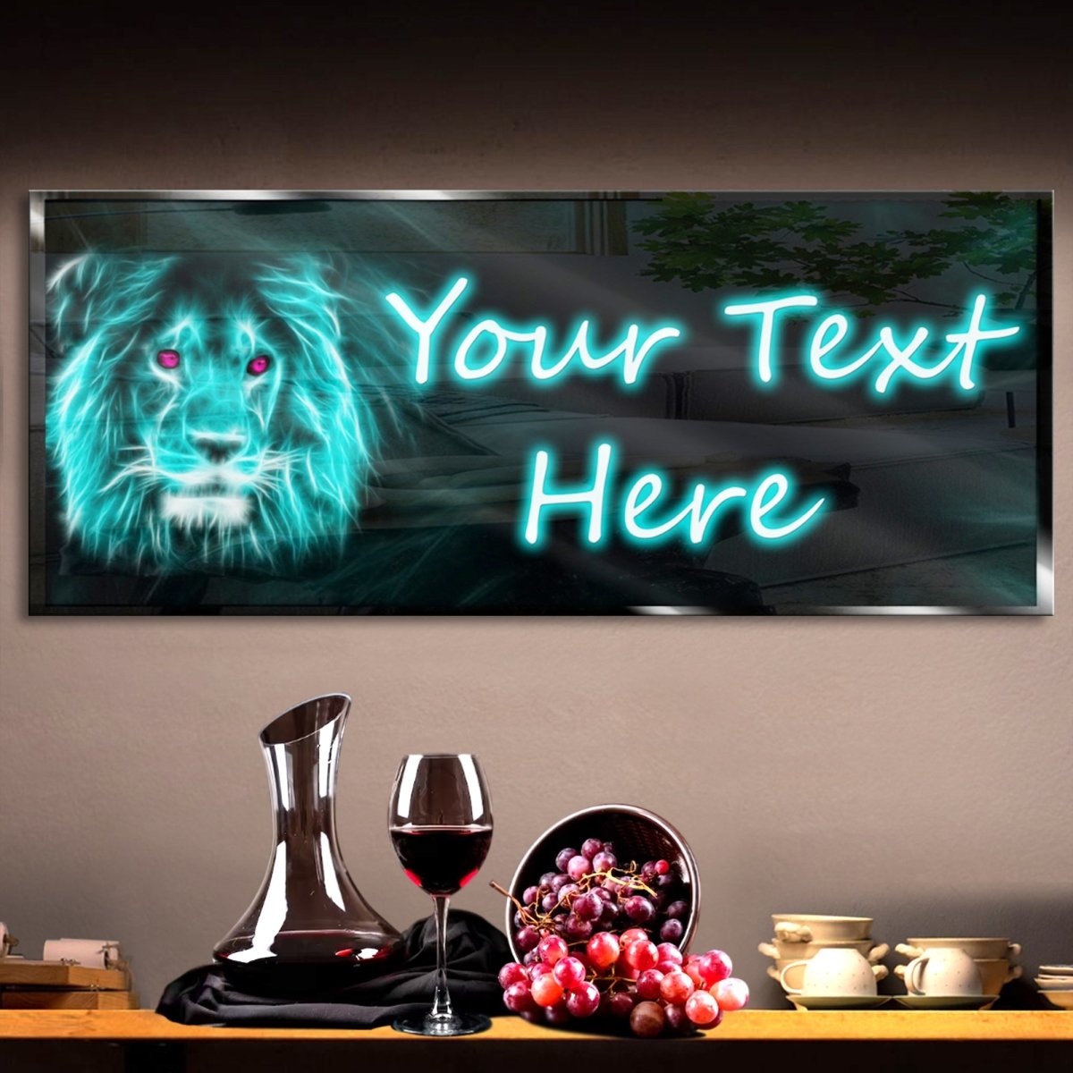 Personalized Lion Neon Sign 600mm X 250mm - madaboutneon