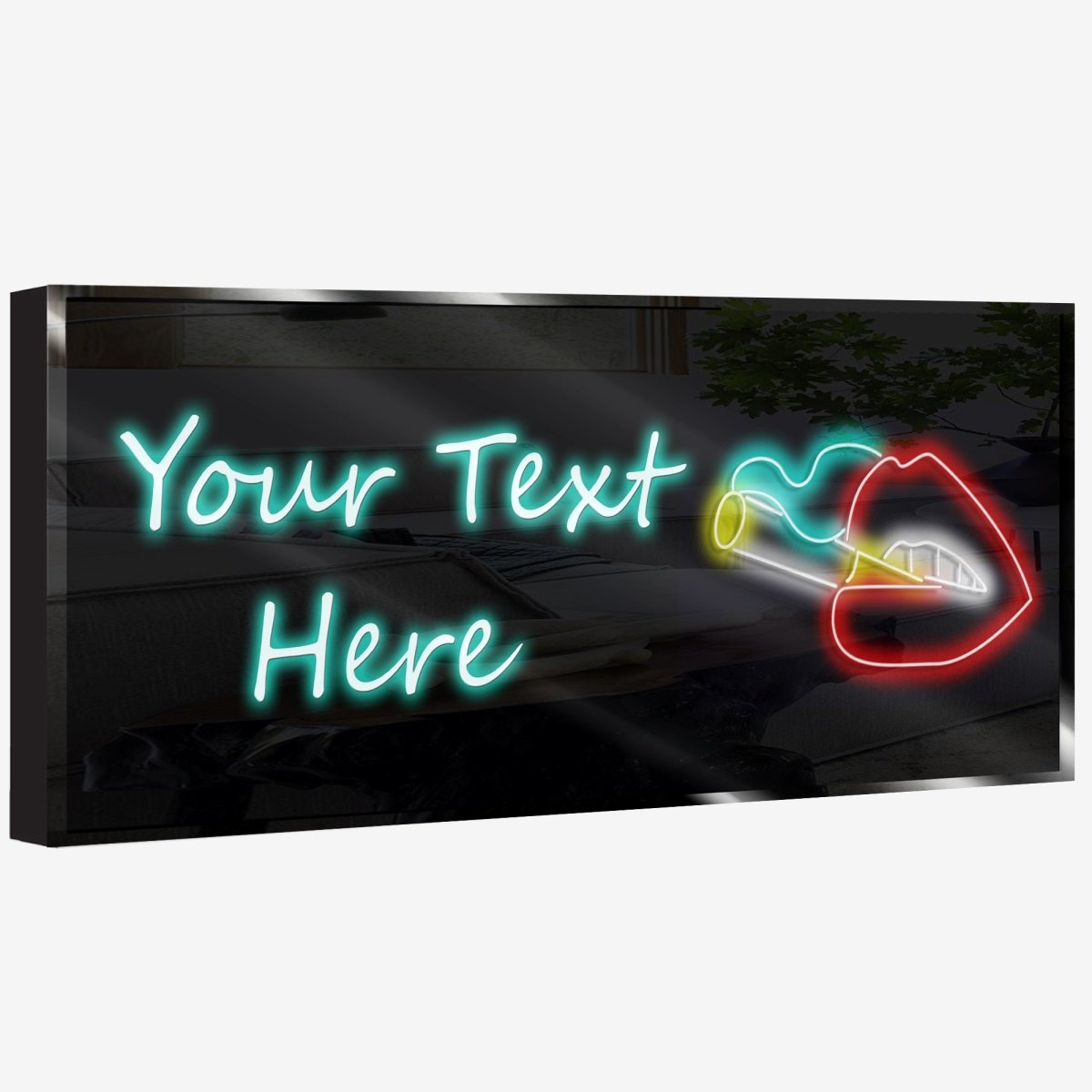 Personalized Lips & Cigarette Neon Sign 600mm X 250mm - madaboutneon