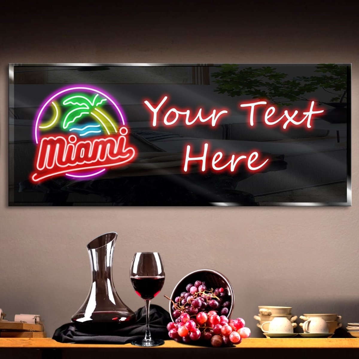 Personalized Miami Neon Sign 600mm X 250mm - madaboutneon