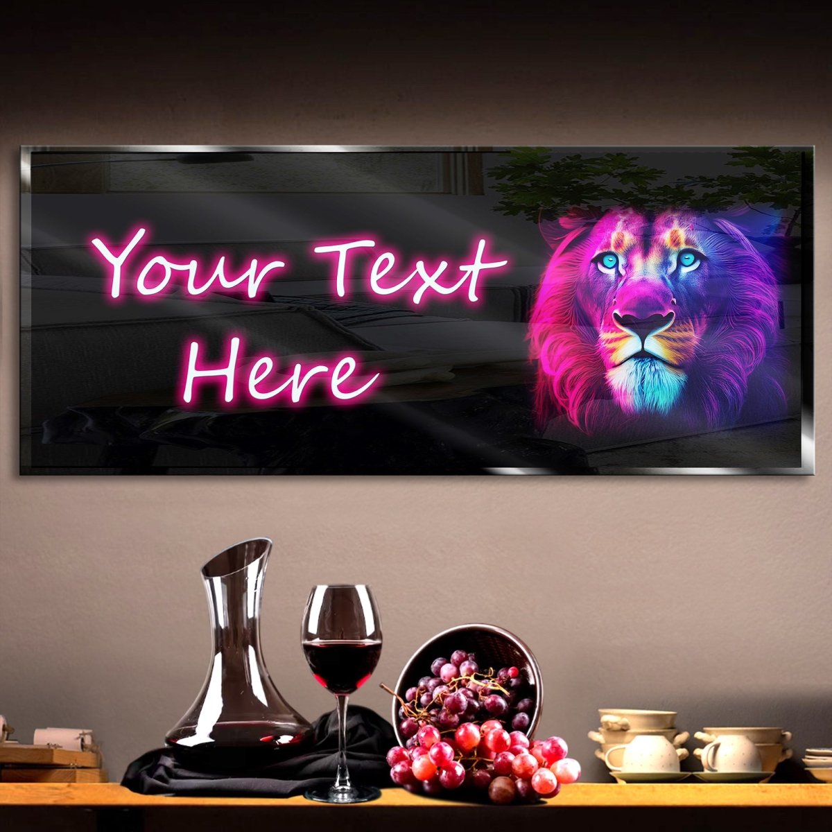 Personalized Neon Lion Neon Sign 600mm X 250mm - madaboutneon