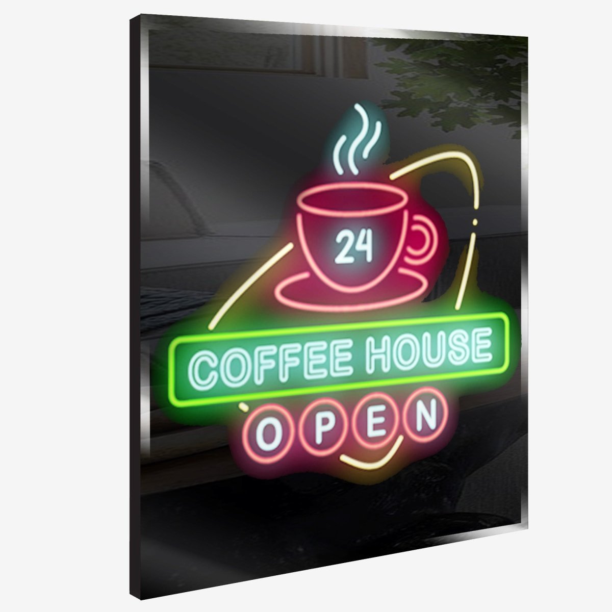 Personalized Neon Sign 24 Coffee House - madaboutneon