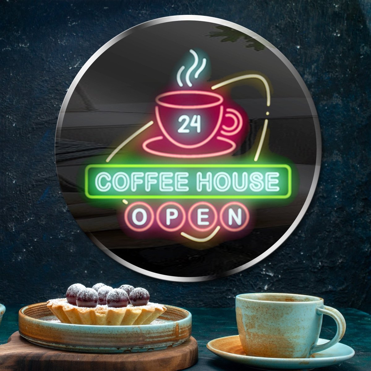 Personalized Neon Sign 24 Coffee House - madaboutneon