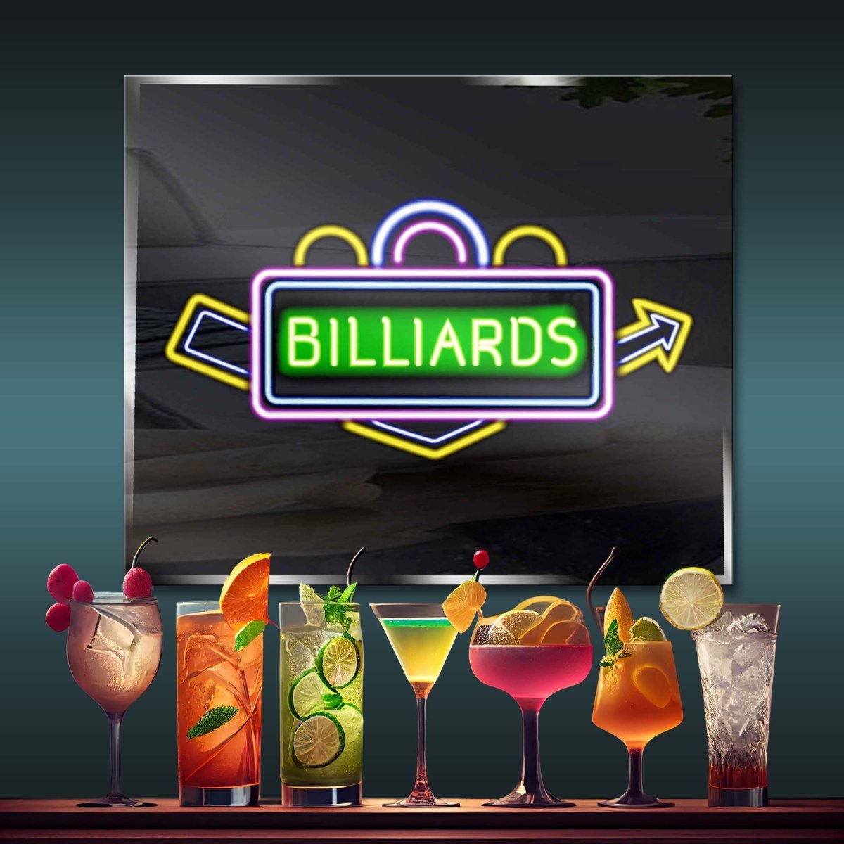 Personalized Neon Sign Billiards - madaboutneon