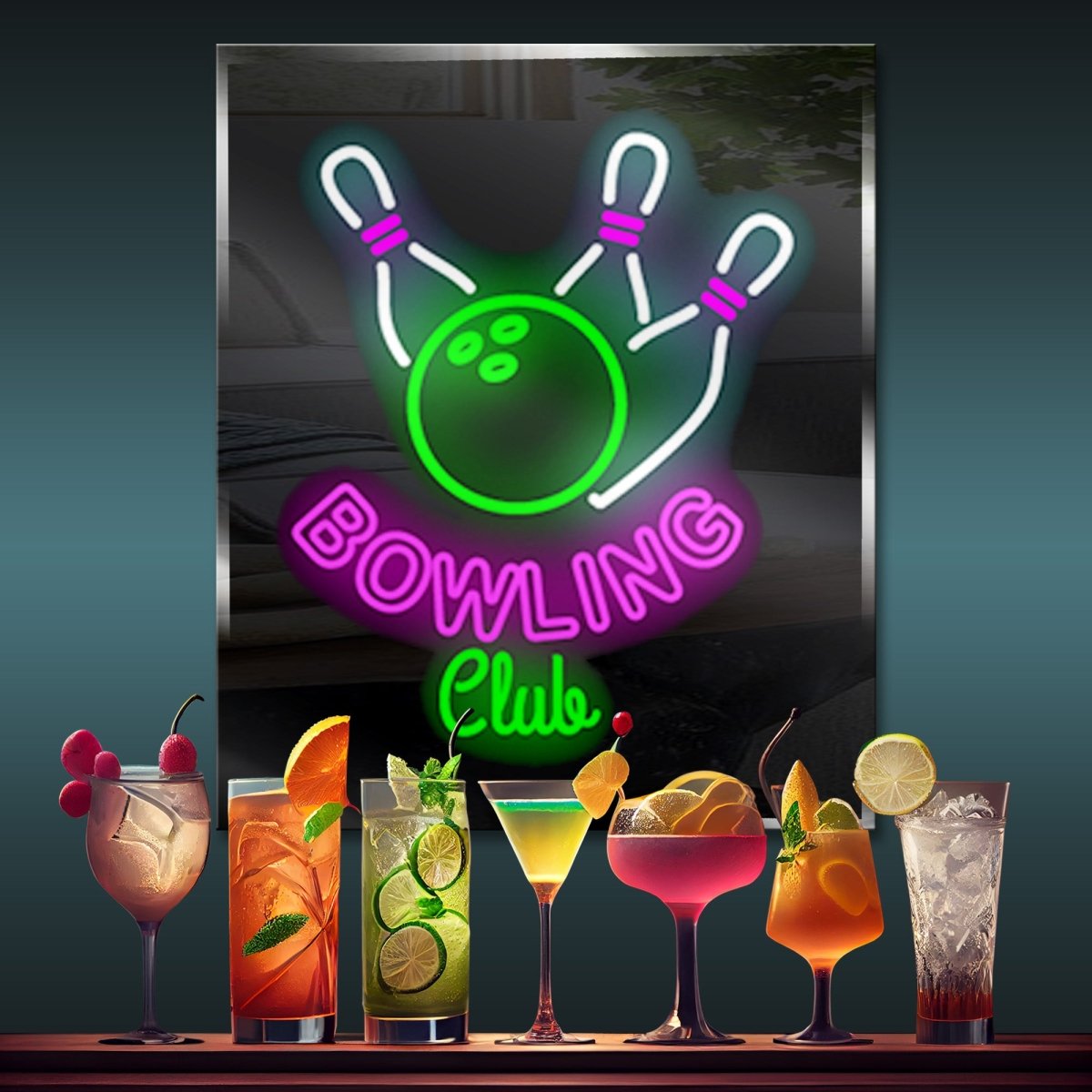 Personalized Neon Sign Bowling Club - madaboutneon