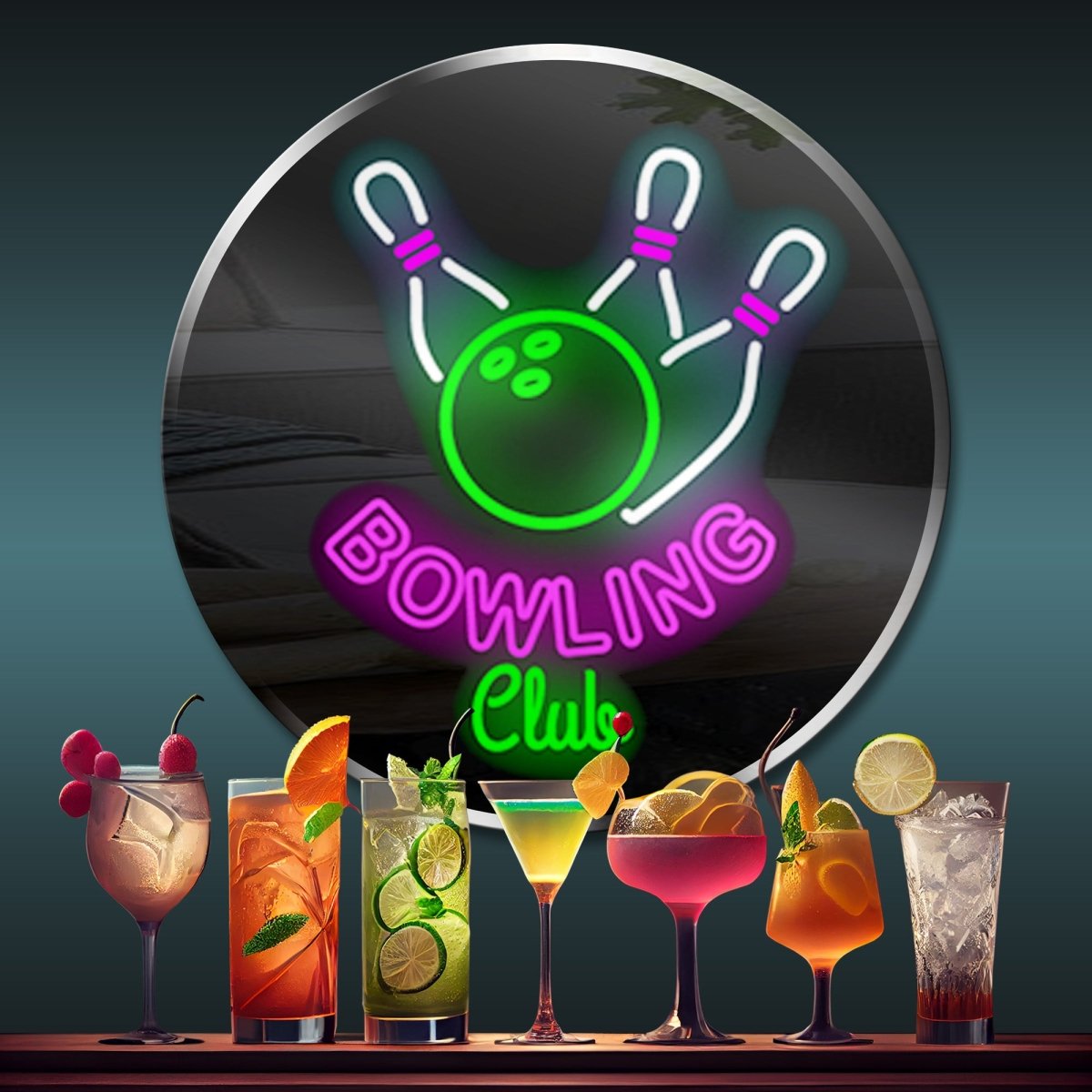 Personalized Neon Sign Bowling Club - madaboutneon