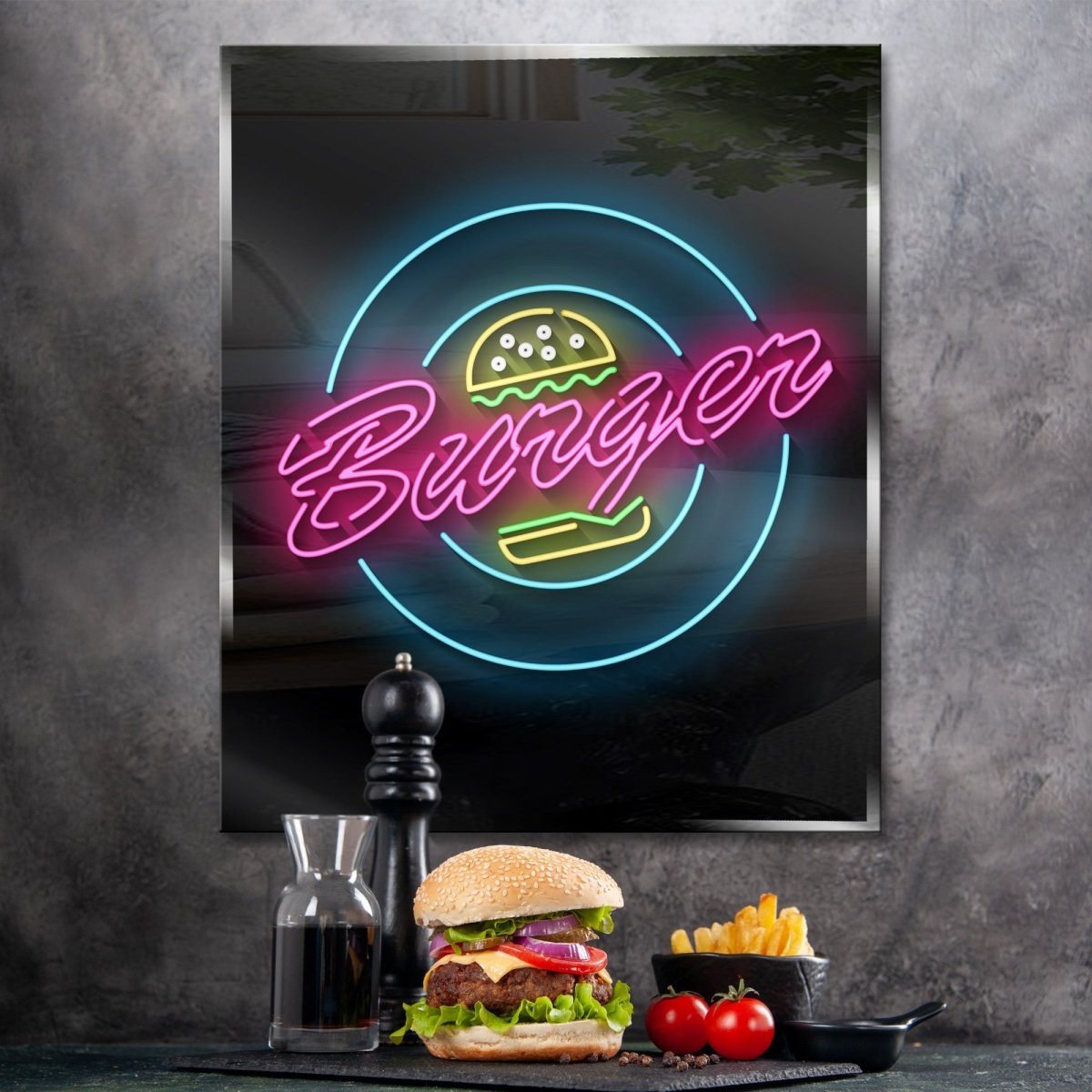 Personalized Neon Sign Burger - madaboutneon