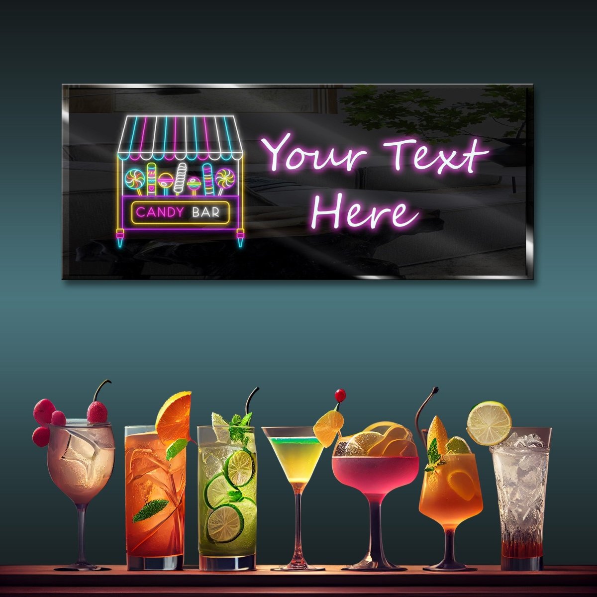 Personalized Neon Sign Candy Bar - madaboutneon