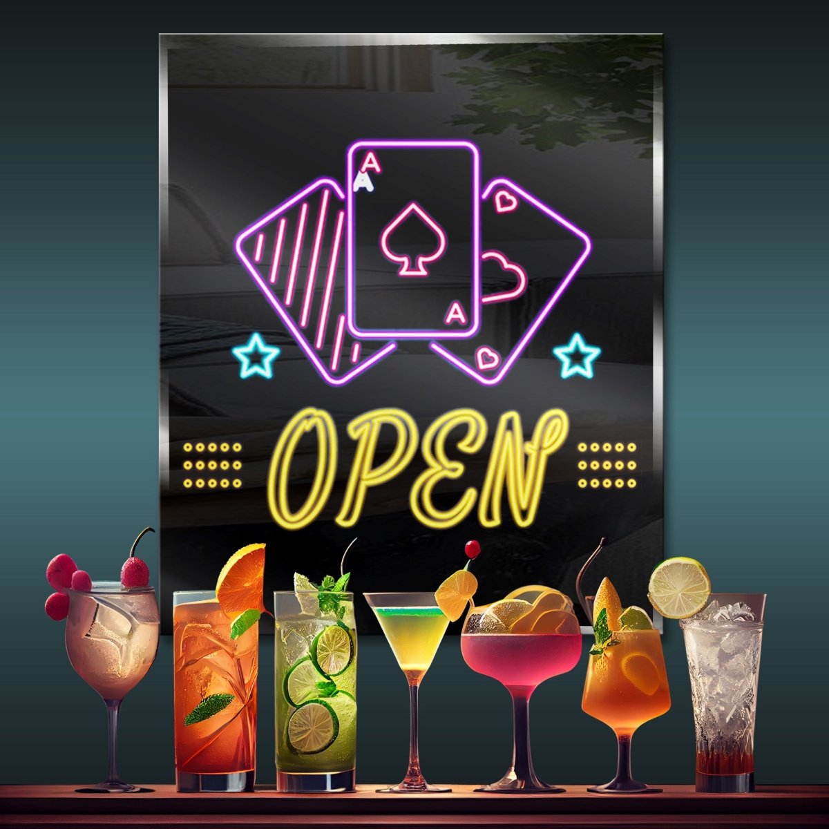 Personalized Neon Sign Cards Open - madaboutneon