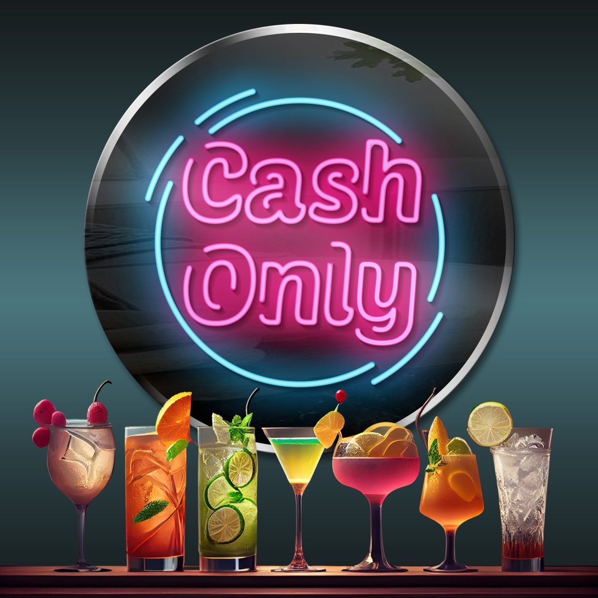 Personalized Neon Sign Cash Only - madaboutneon