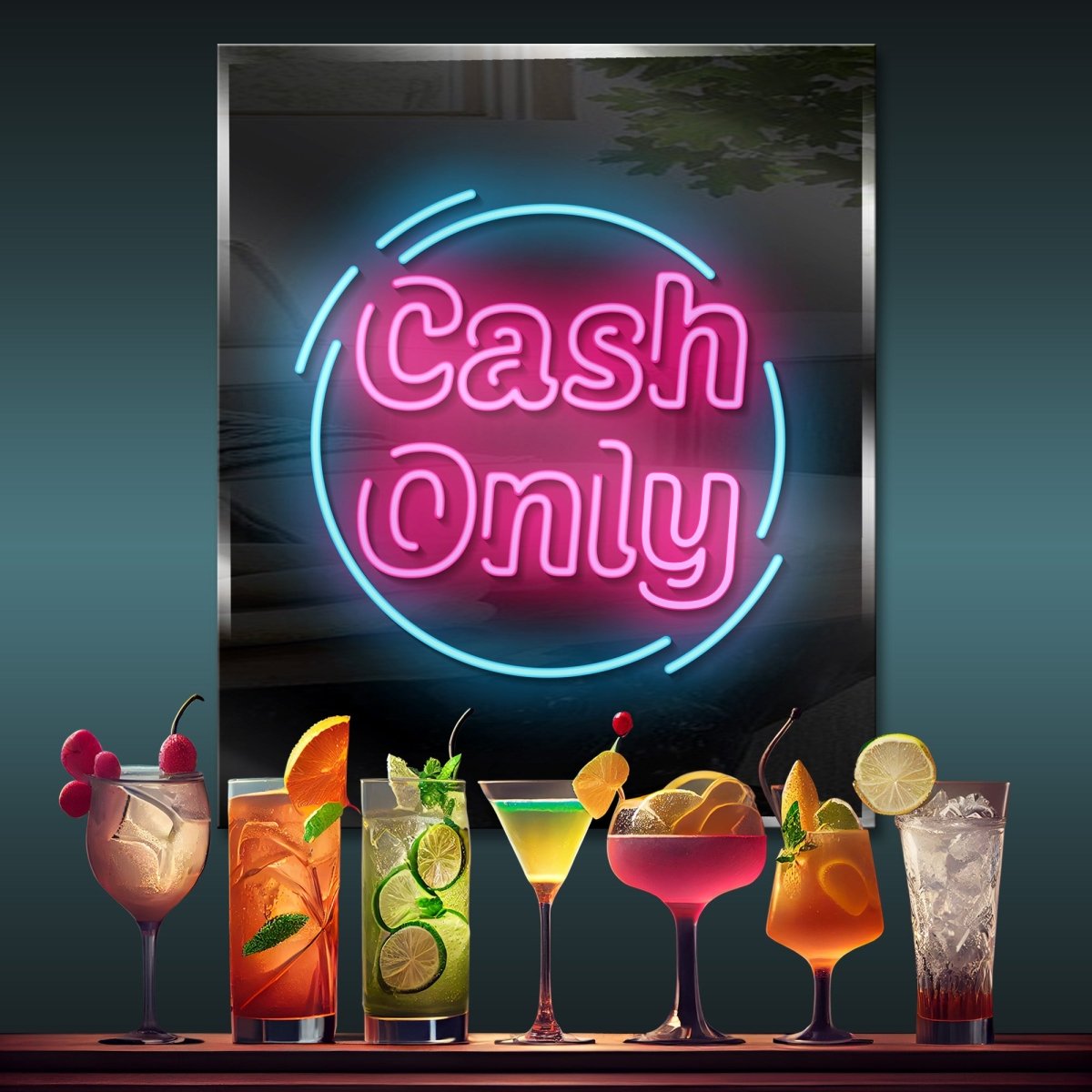 Personalized Neon Sign Cash Only - madaboutneon