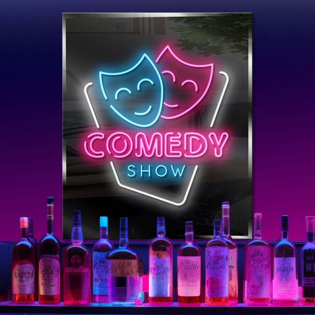 Personalized Neon Sign Comedy Show - madaboutneon