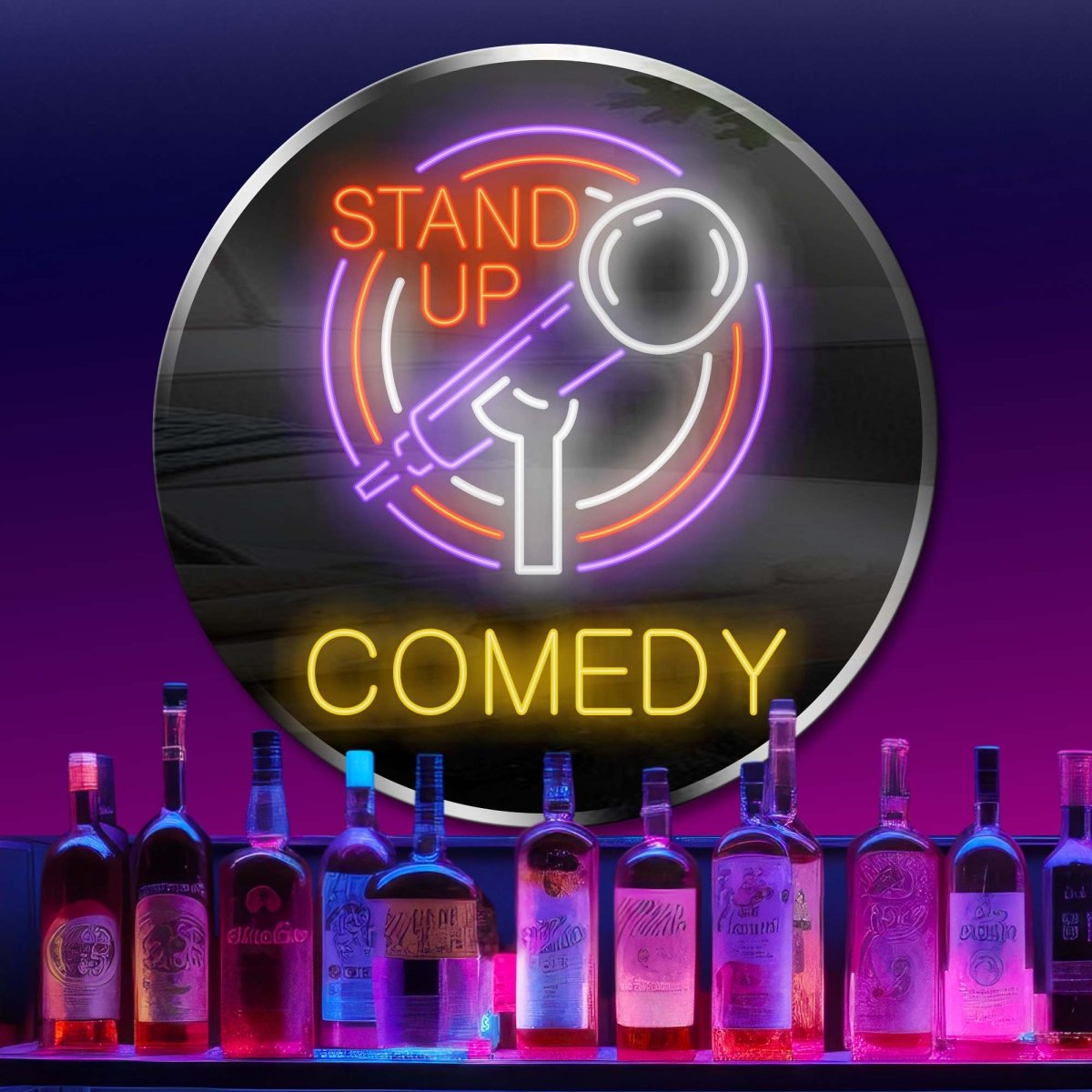 Personalized Neon Sign Comedy Stand Up - madaboutneon