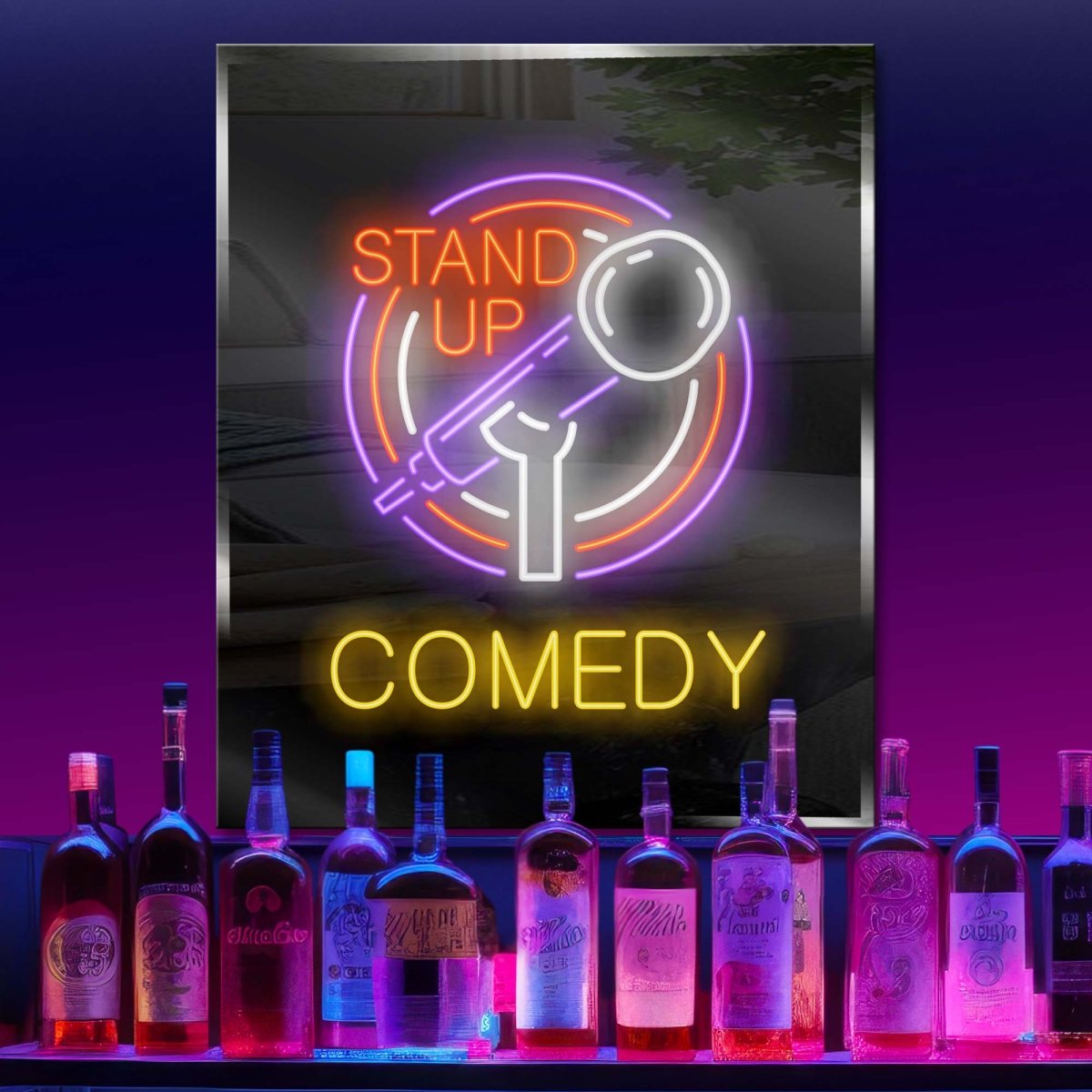 Personalized Neon Sign Comedy Stand Up - madaboutneon