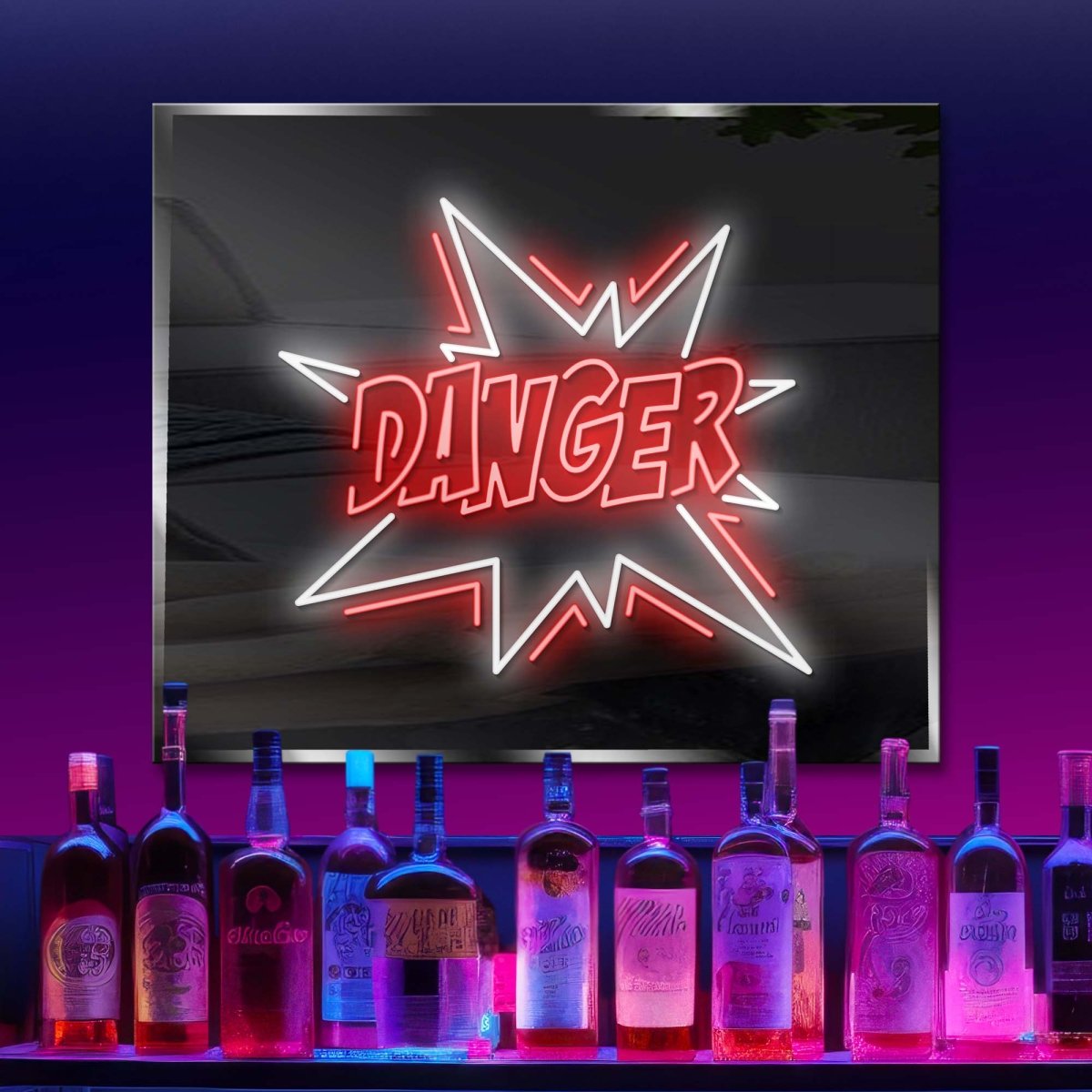 Personalized Neon Sign Danger - madaboutneon
