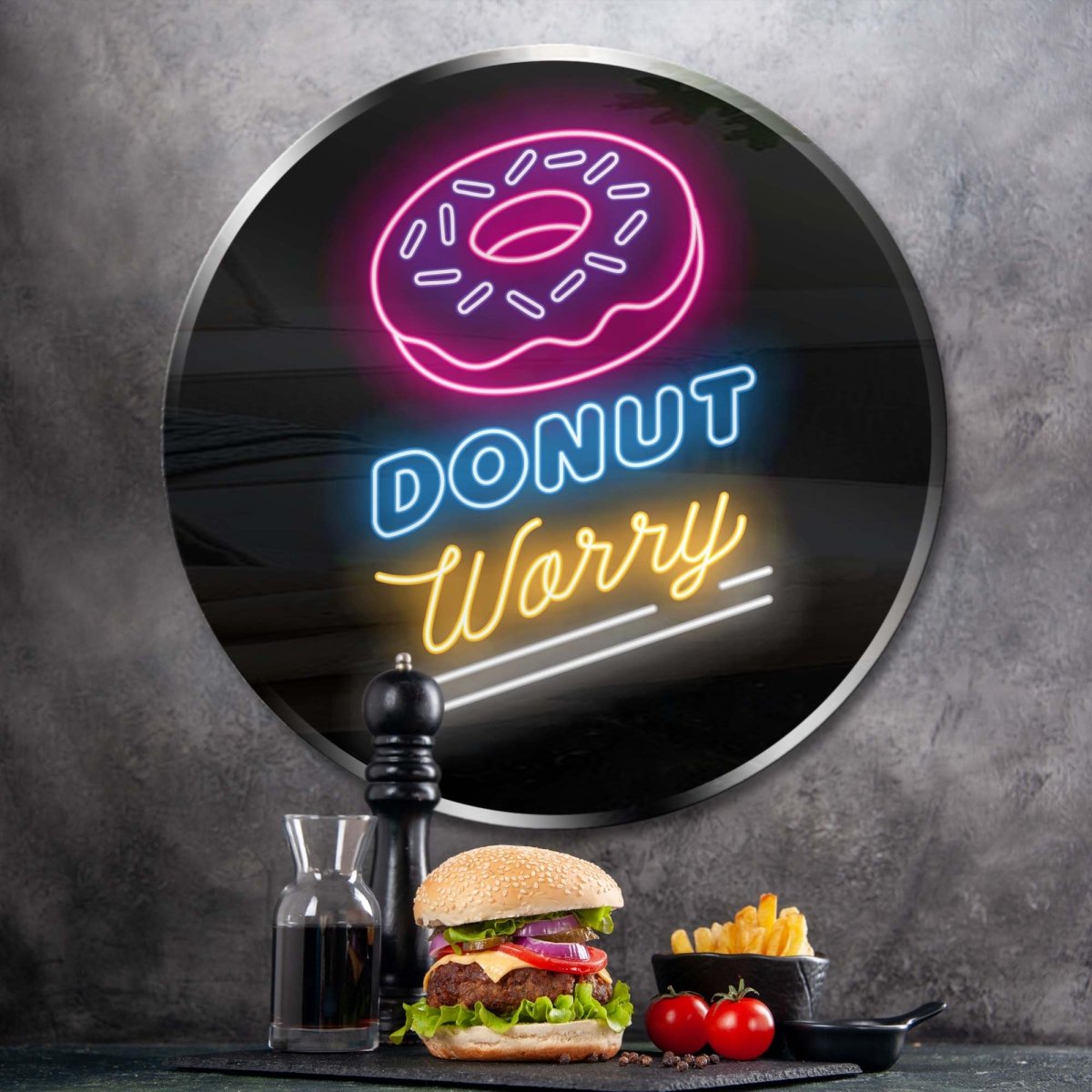 Personalized Neon Sign Donut Worry - madaboutneon