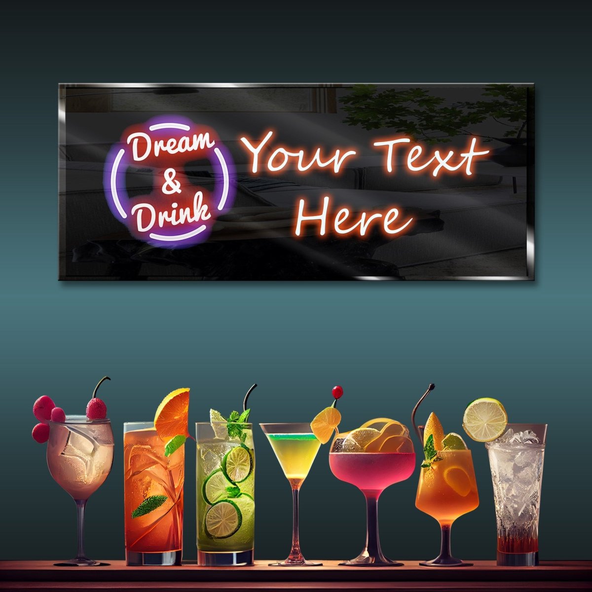 Personalized Neon Sign Dream and Drink - madaboutneon