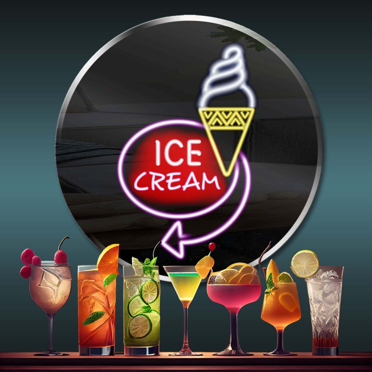 Personalized Neon Sign Ice Cream 4 - madaboutneon