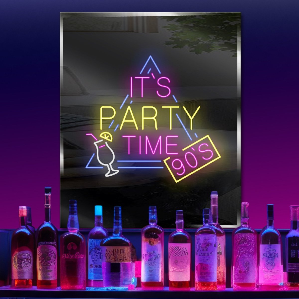 Personalized Neon Sign It's Party Time 4 - madaboutneon