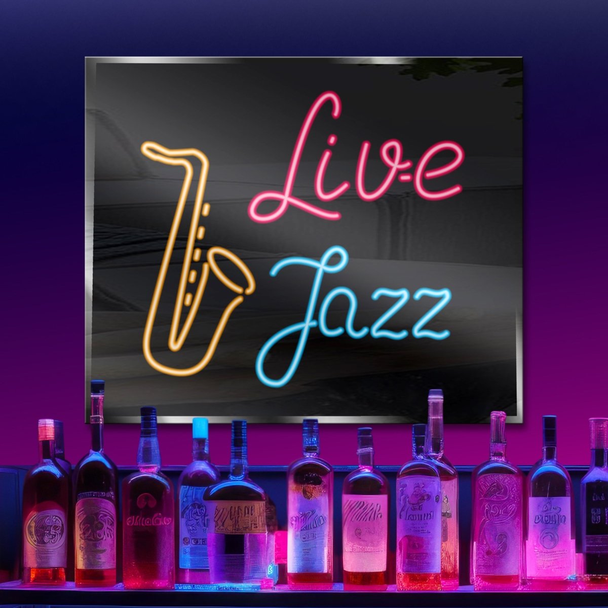 Personalized Neon Sign Live Jazz - madaboutneon